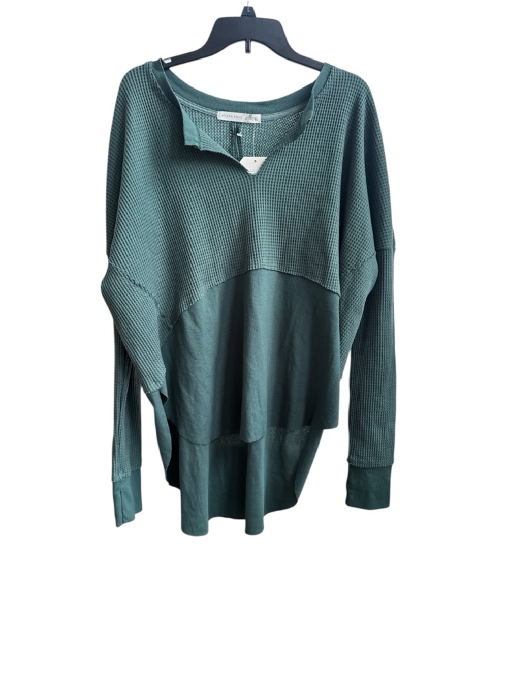 Altar’d State Green long sleeves curved high-low hem Size M New